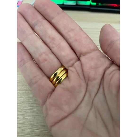 Noir Three Stackable Rings with Colorful Enamel, Size 7 - Picture 5 of 5